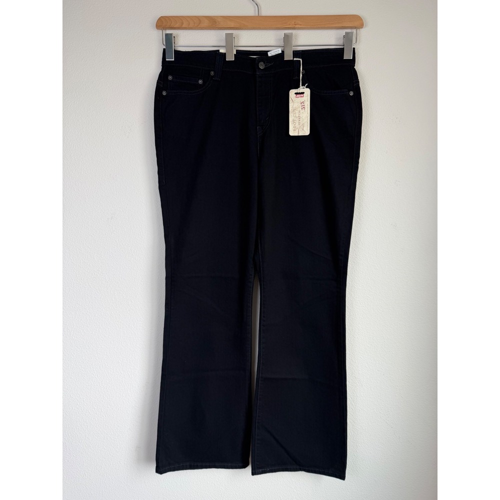 NWT Levi's Womens Cotton Stretch Jeans 515 Bootcut 18M Black Dark Wash Mid Rise